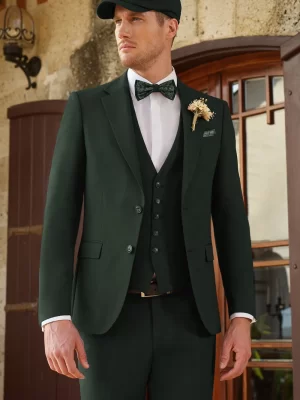 Costum de mire extra slim fit verde închis Manzetti
