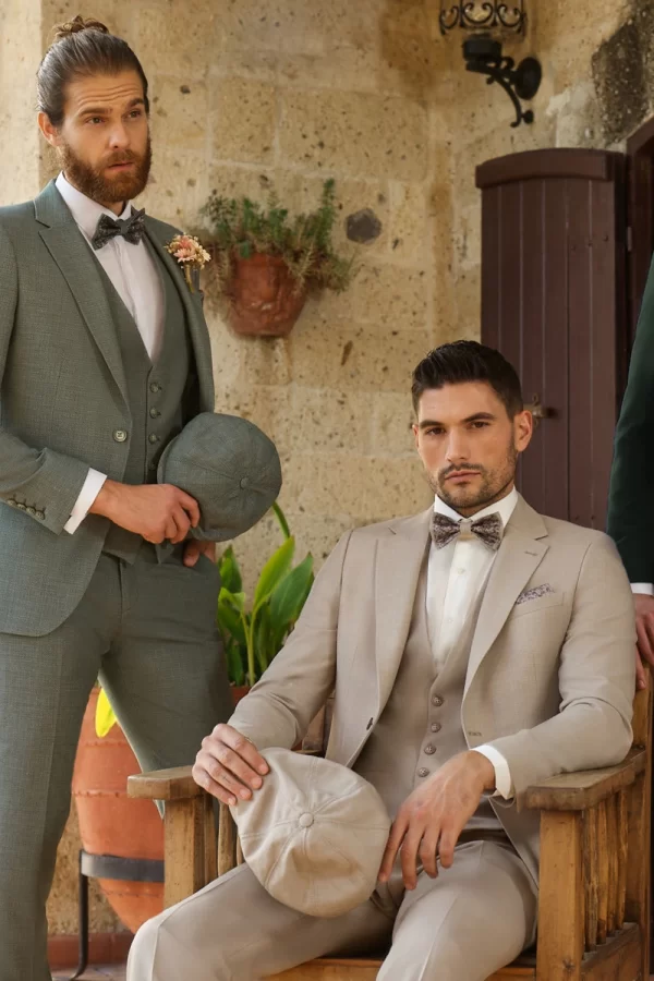 Costum de mire extra slim fit verde închis Manzetti - imagine 2