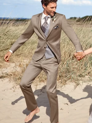 Costum de mire slim fit auriu WILVORST