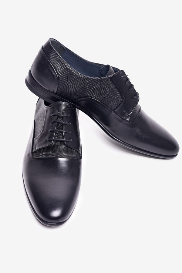Pantofi negri din piele întoarsă Manzetti
