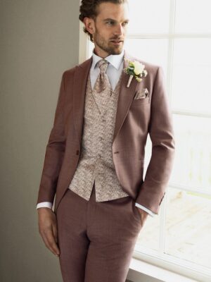 WILVORST costum de mireasă slim fit rhododendron