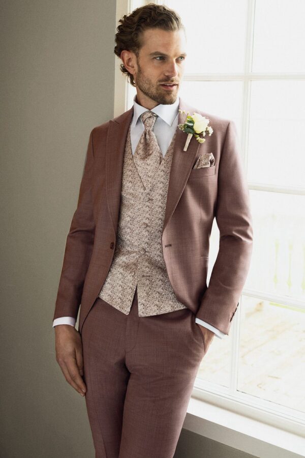 WILVORST costum de mireasă slim fit rhododendron