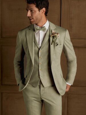 WILVORST slim fit zsályazöld esküvői öltöny