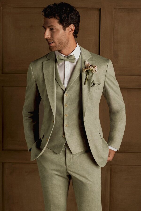 Costum de mire slim fit verde salvie WILVORST